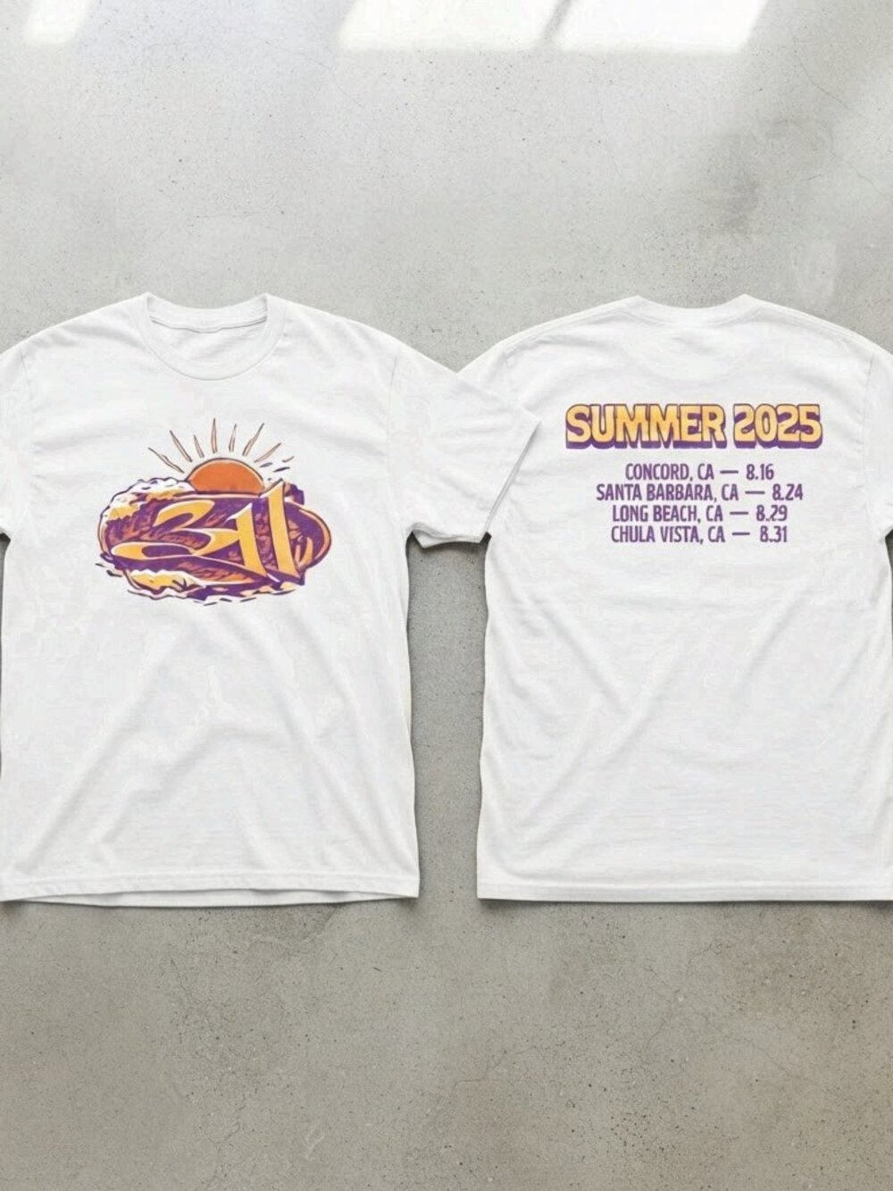 311 Summer Tour 2026 Sunset Wave T-Shirt Unisex S-4XL